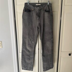 Levi's Women's Low Pro Straight Leg 29 Jeans in Gray